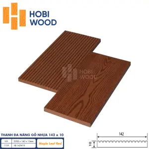 Thanh đa năng gỗ nhựa HobiWood HB 142W10 (Maple Lead Red)