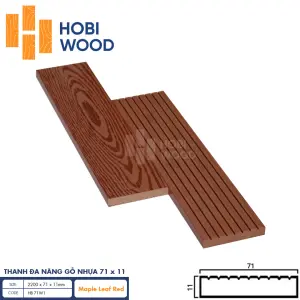 Thanh đa năng gỗ nhựa HobiWood HB 71W11 (Maple Leaf Red)