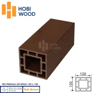 Trụ gỗ nhựa HobiWood HB 120C120 (Oak Brown)