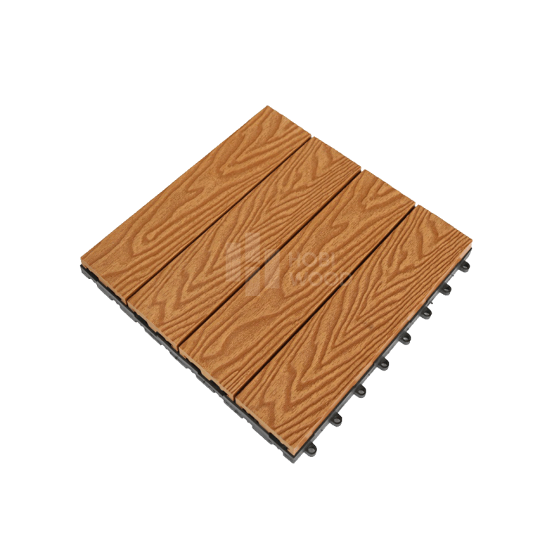 Vỉ gỗ nhựa HobiWood vân 3D (Vibrant Yellow)