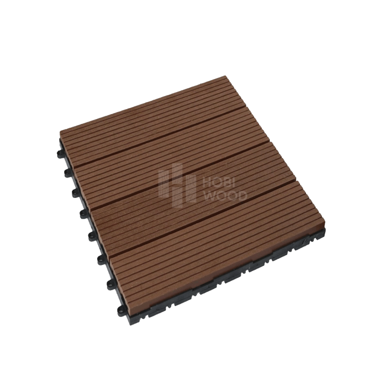 Vỉ gỗ nhựa HobiWood vân sọc (Oak Brown)