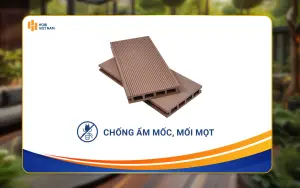 Sàn gỗ nhựa ngoài trời Hobiwood không bị ẩm mốc