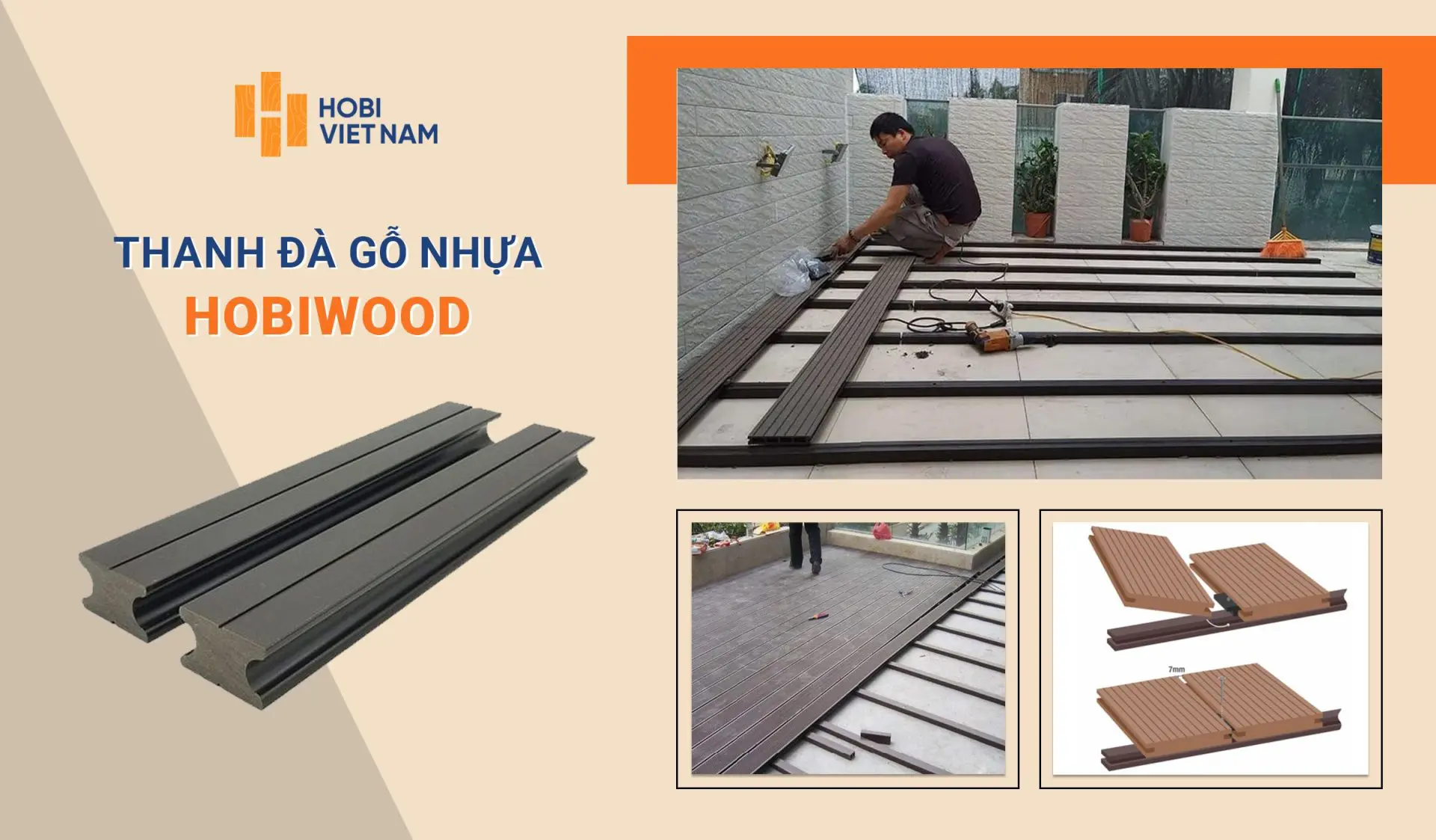 Thanh đà gỗ nhựa Hobiwood và ứng dụng trong thực tế