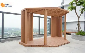 Thanh lam gỗ nhựa Hobiwood làm chòi nghỉ