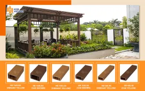 Bảng màu của thanh lam gỗ nhựa ngoài trời Hobi