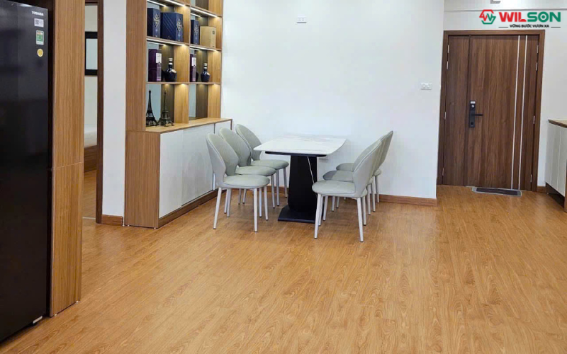 Sàn nhựa hèm khóa Wilson lát phòng bếp