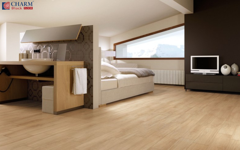 Sàn nhựa Charmwood lát sàn phòng ngủ