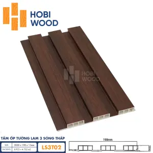 Tấm ốp lam 3 sóng thấp HobiWood LS3T02