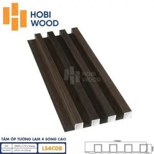 Tấm ốp lam 4 sóng cao HobiWood LS4C08