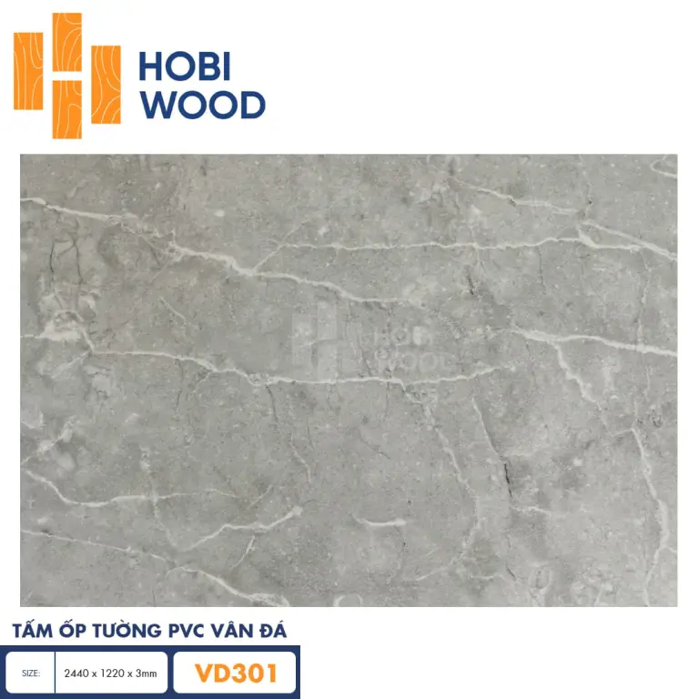 Tấm ốp PVC vân đá HobiWood VD301