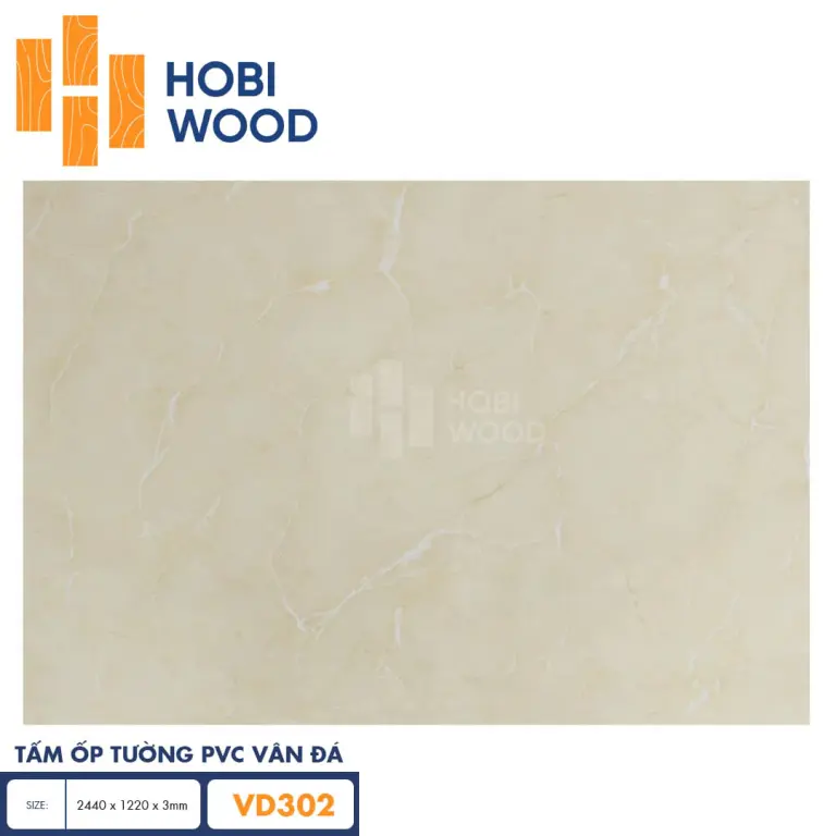 Tấm ốp PVC vân đá HobiWood VD302