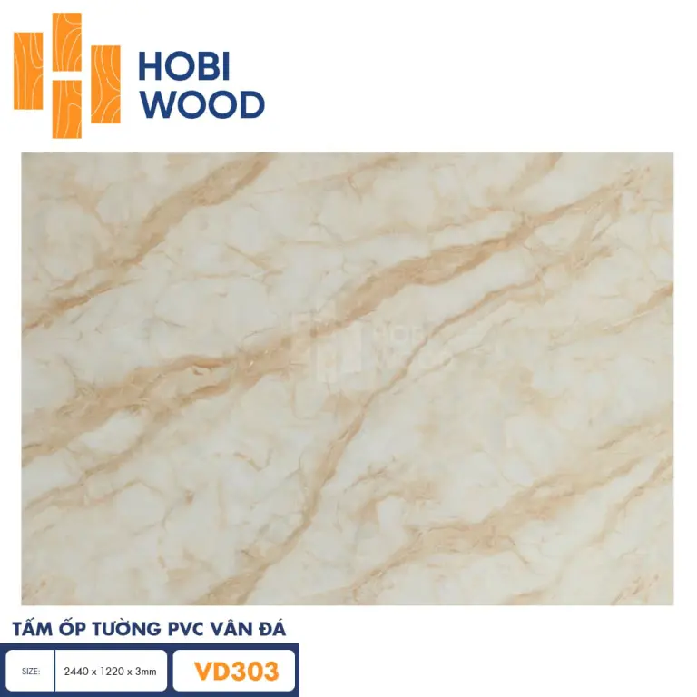 Tấm ốp PVC vân đá HobiWood VD303