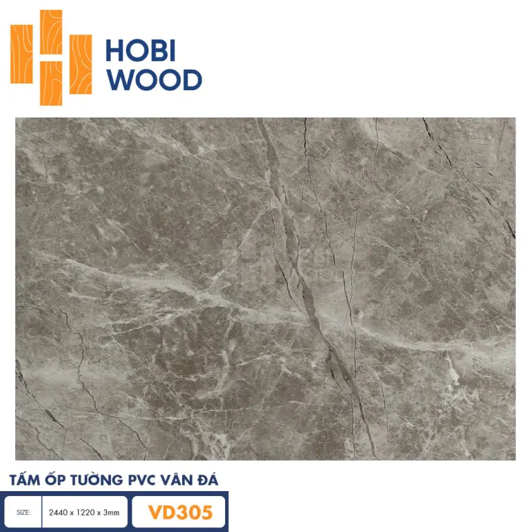 Tấm ốp PVC vân đá HobiWood VD305