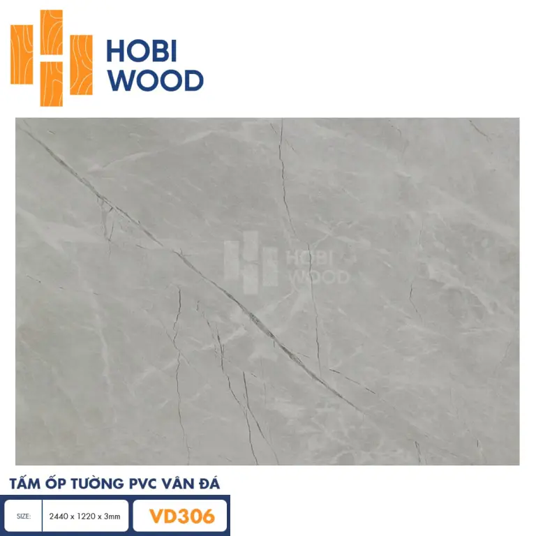 Tấm ốp PVC vân đá HobiWood VD306