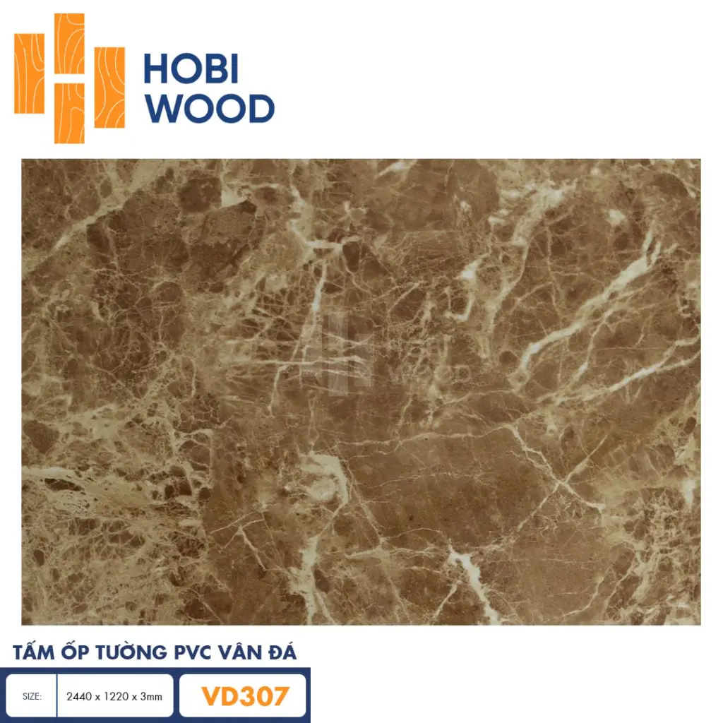 Tấm ốp PVC vân đá HobiWood VD307