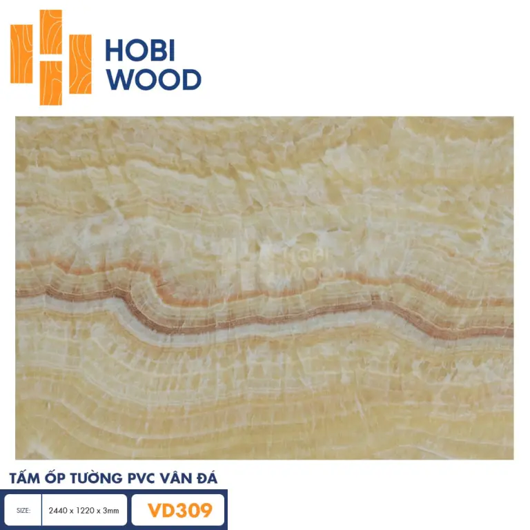 Tấm ốp PVC vân đá HobiWood VD309