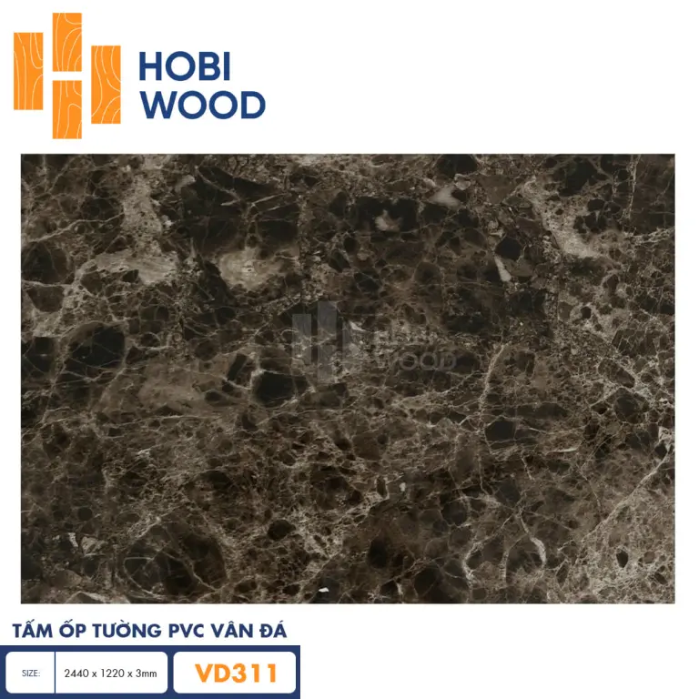 Tấm ốp PVC vân đá HobiWood VD311