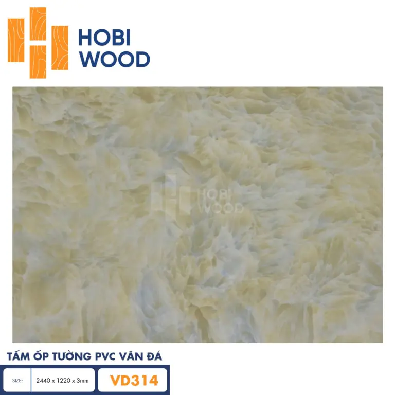 Tấm ốp PVC vân đá HobiWood VD314
