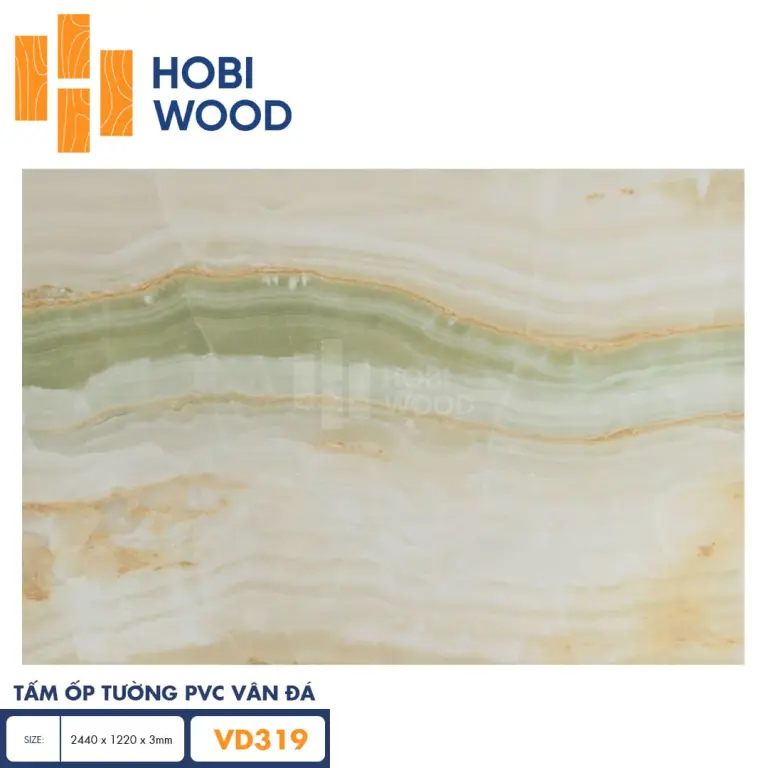 Tấm ốp PVC vân đá HobiWood VD319