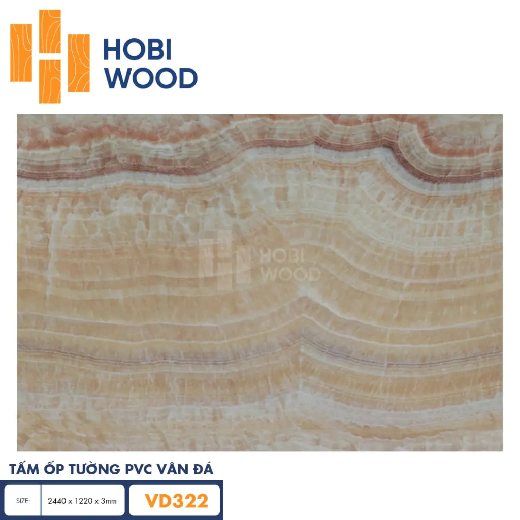 Tấm ốp PVC vân đá HobiWood VD322