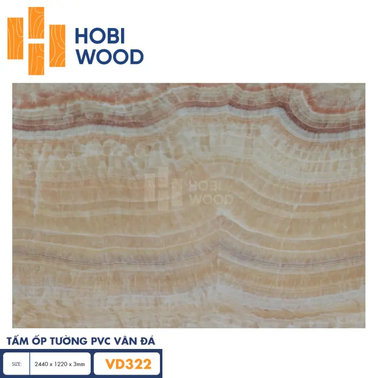 Tấm ốp PVC vân đá HobiWood VD322