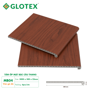 Mặt bậc cầu thang nhựa giả gỗ Glotex MB04