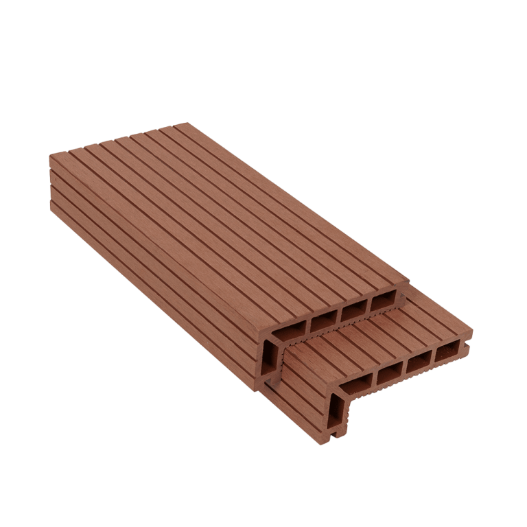 Mũi bậc cầu thang gỗ nhựa HobiWood (Mapple Leaf Red)