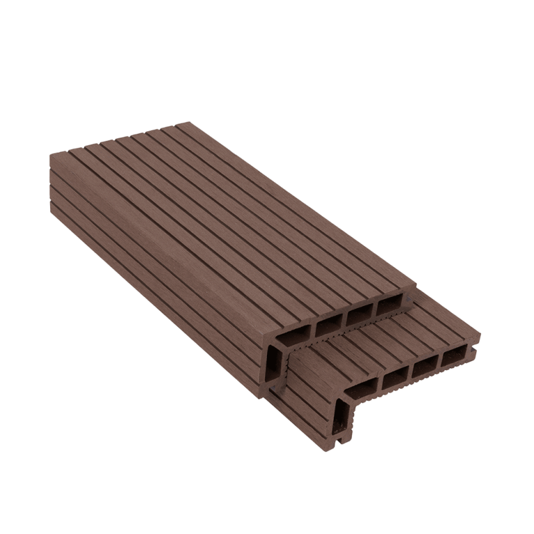 Mũi bậc cầu thang gỗ nhựa HobiWood (Mapple Leaf Red)