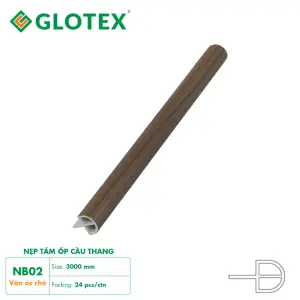 Nẹp bậc cầu thang nhựa giả gỗ Glotex NB02