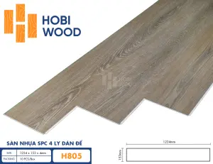 Sàn nhựa hèm khóa đế cao su 4 ly Hobiwood H805