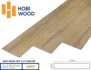 Sàn nhựa hèm khóa đế cao su 4 ly Hobiwood H807
