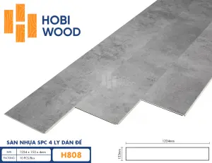 Sàn nhựa hèm khóa đế cao su 4 ly Hobiwood H808