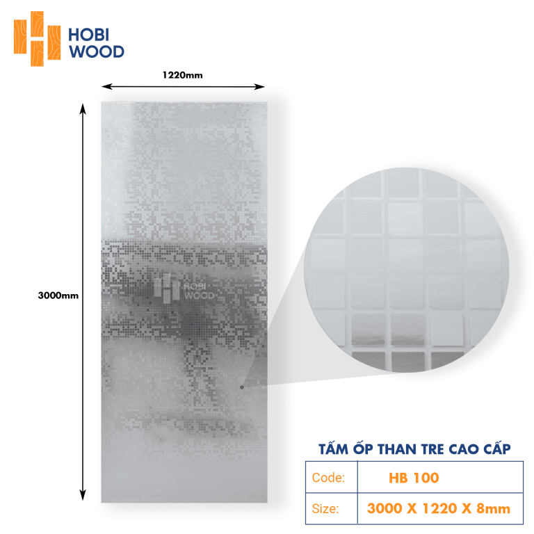 Tấm ốp than tre HobiWood HB100