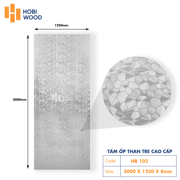 Tấm ốp than tre HobiWood HB102