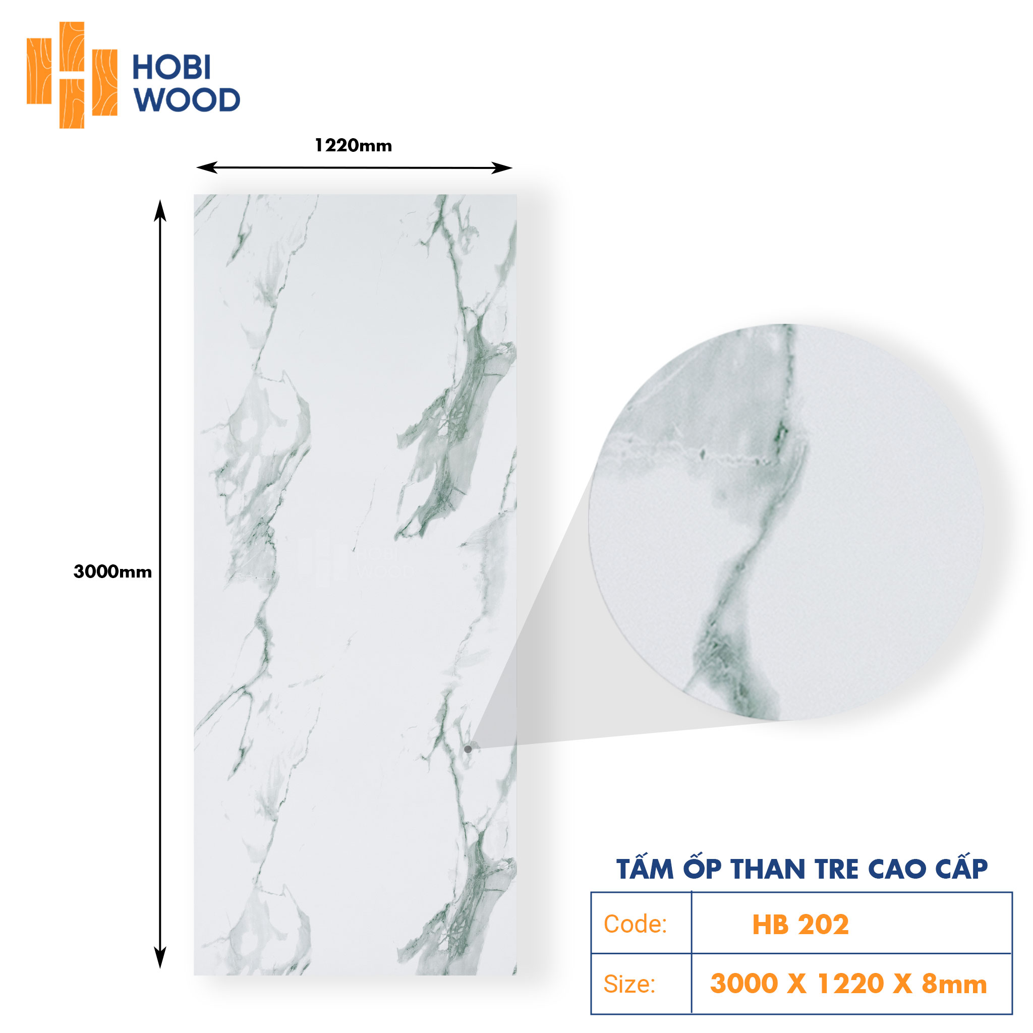 Tấm ốp than tre HobiWood HB202