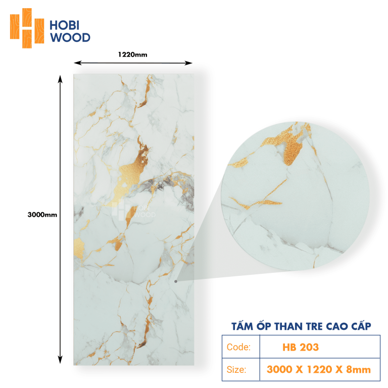 Tấm ốp than tre HobiWood HB203