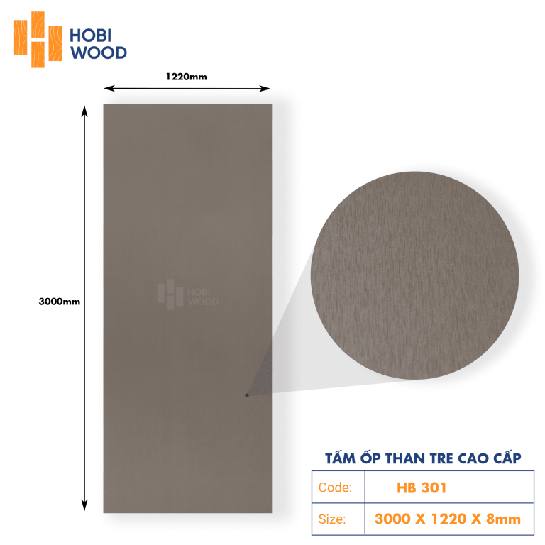 Tấm ốp than tre HobiWood HB301