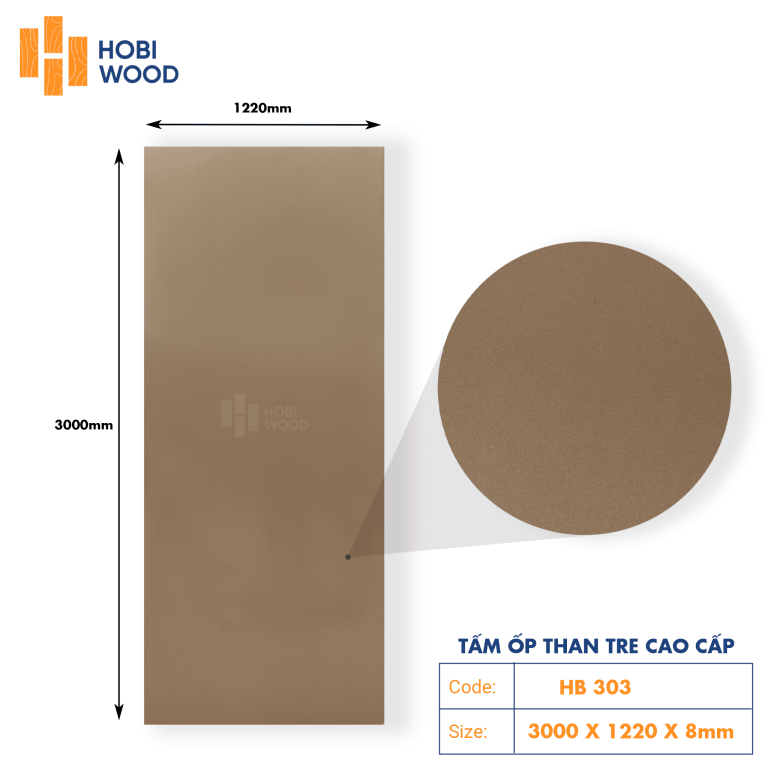 Tấm ốp than tre HobiWood HB302
