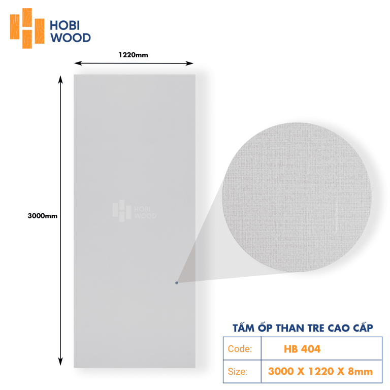 Tấm ốp than tre HobiWood HB404