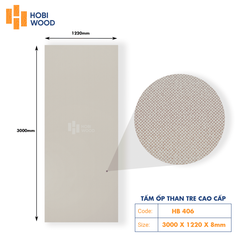 Tấm ốp than tre HobiWood HB406