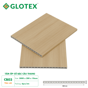 Cổ bậc cầu thang nhựa giả gỗ Glotex