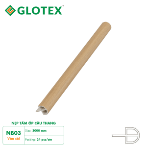 Nẹp bậc cầu thang nhựa giả gỗ Glotex