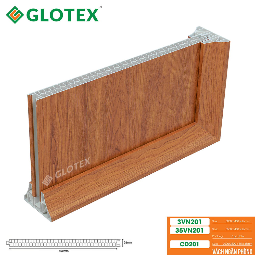 Chân đế vách ngăn phòng 2 mặt Glotex CD201
