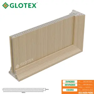 Chân đế vách ngăn phòng 2 mặt Glotex CD203