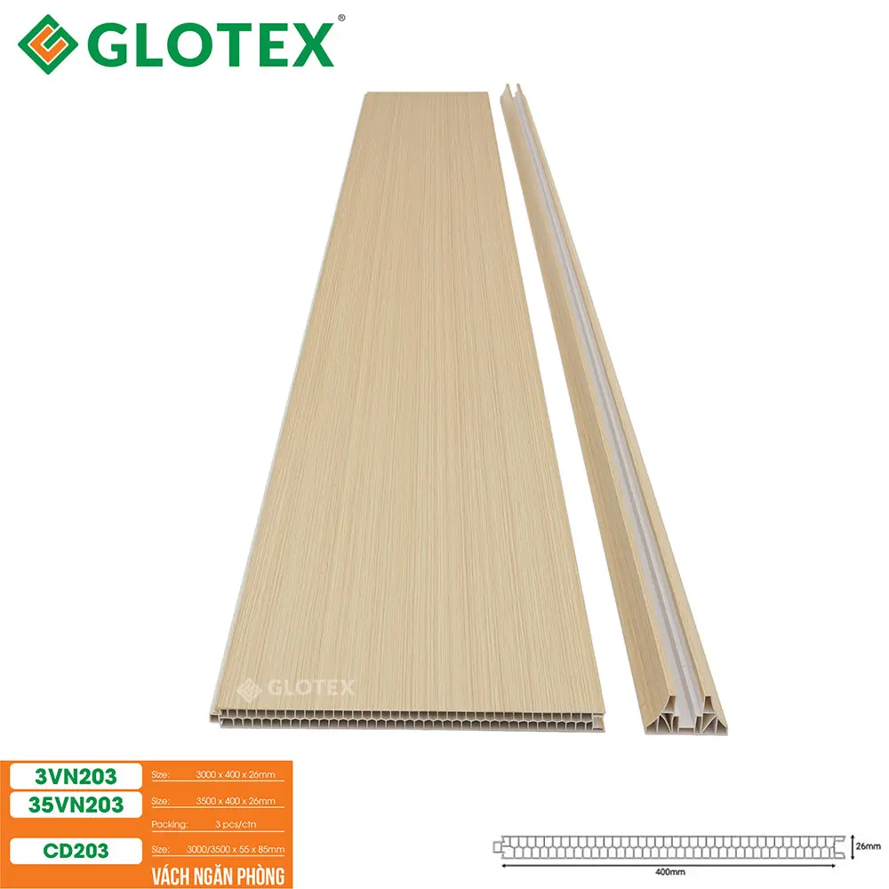 Chân đế vách ngăn phòng 2 mặt Glotex CD203