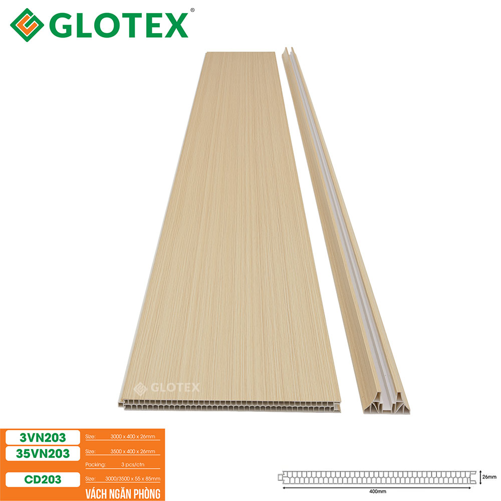 Vách ngăn phòng 2 mặt Glotex VN203