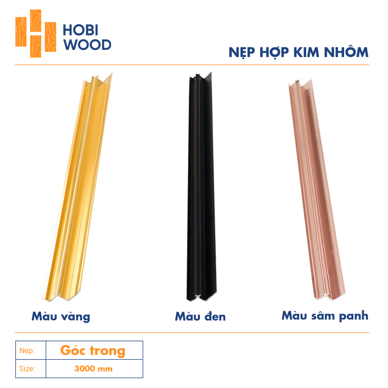 Nẹp nhôm trang trí góc trong