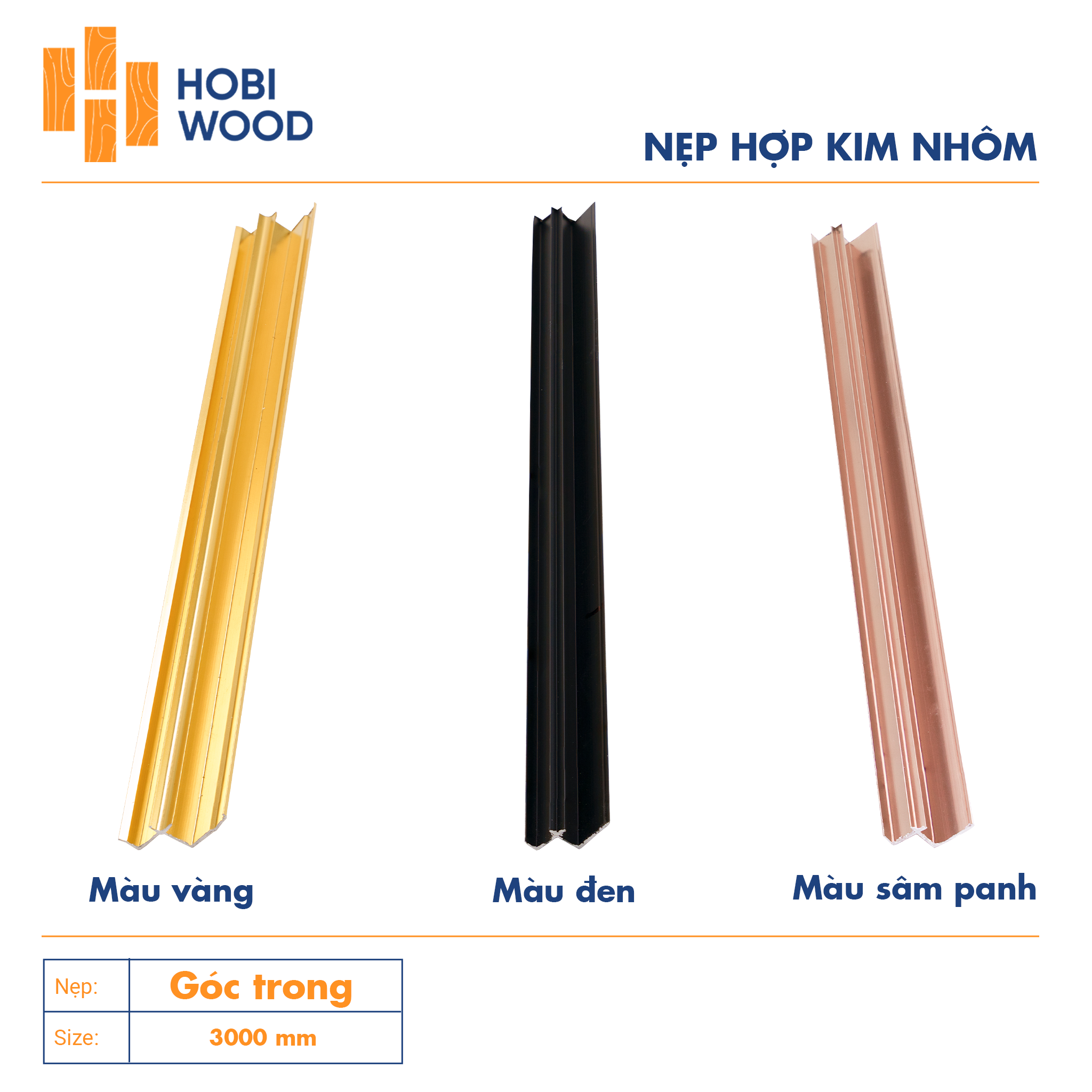Nẹp nhôm trang trí góc trong