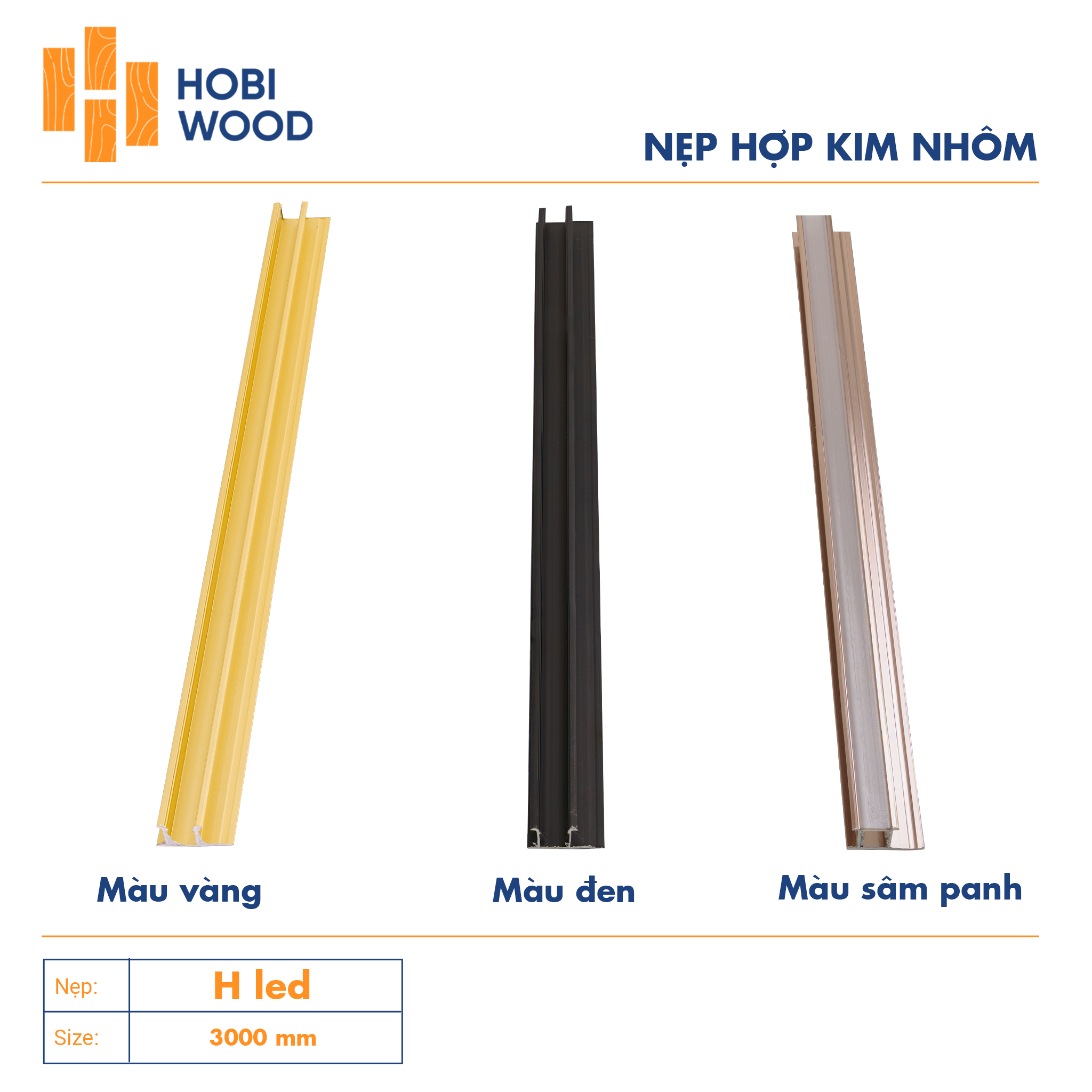 Nẹp nhôm trang trí H Led