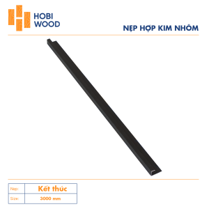 Nẹp nhôm trang trí kết thúc màu đen
